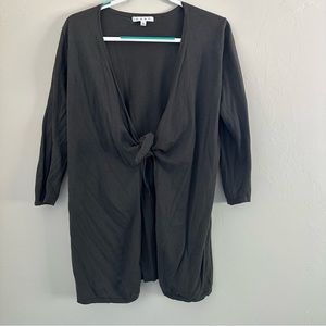 CAbi open cardigan with tie. Size large. Barely worn.